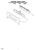 CONTROL PANEL PARTS Diagram and Parts List for KEBC247KBL04  KitchenAid Wall Oven