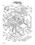 OVEN Diagram and Parts List for FGS387YW2  Roper Range