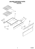 DRAWER AND RACK PARTS, OPTIONAL PARTS (NOT INCLUDED) Diagram and Parts List for RY160LXTS0  Whirlpool Range