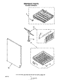 DISHRACK Diagram and Parts List for DU4040XP0  Whirlpool Dishwasher