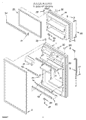 DOOR Diagram and Parts List for 4VET22NKGW00  Whirlpool Refrigerator