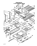 SHELF, LIT/OPTIONAL Diagram and Parts List for ET25RKXYW01  Whirlpool Refrigerator