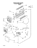 ICEMAKER Diagram and Parts List for 7ED5FTGXKT01  Whirlpool Refrigerator