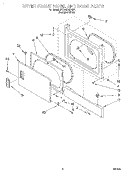 DRYER FRONT PANEL AND DOOR Diagram and Parts List for BYCWD6274W1  Crosley Washer Dryer Combo