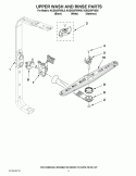 UPPER WASH AND RINSE PARTS Diagram and Parts List for KUDC03FVBL5  KitchenAid Dishwasher