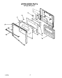 OVEN DOOR Diagram and Parts List for KEMS378XWH1  KitchenAid Wall Oven