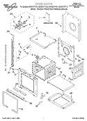 OVEN, LITERATURE Diagram and Parts List for GBS307PDB4  Whirlpool Wall Oven