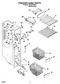 FREEZER LINER PARTS Diagram and Parts List for KSRB22FRBX00  KitchenAid Refrigerator