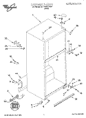 CABINET Diagram and Parts List for 2ET18NMXJW00  Whirlpool Refrigerator