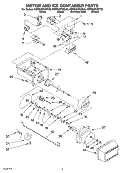 MOTOR AND ICE CONTAINER Diagram and Parts List for KSRB22FHSS06  KitchenAid Refrigerator