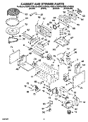 CABINET AND STIRRER PARTS Diagram and Parts List for KBMC147HSS05  KitchenAid Microwave Oven Combo