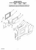 DOOR PARTS Diagram and Parts List for KGRK201TBL0  KitchenAid Range