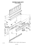 CONTROL PANEL Diagram and Parts List for RF4900XLW2  Whirlpool Range