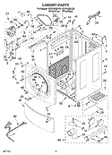 CABINET Diagram and Parts List for GGW9200LQ0  Whirlpool Dryer