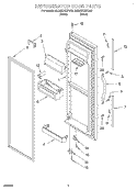 REFRIGERATOR DOOR Diagram and Parts List for 6ED25DQXFB03  Whirlpool Refrigerator