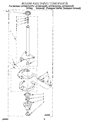 BRAKE AND DRIVE TUBE Diagram and Parts List for LSC6244AZ0  Whirlpool Washer