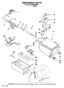 DISPENSER PARTS Diagram and Parts List for MFW9600SQ0  Whirlpool Washer