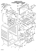 LINER Diagram and Parts List for KTRS21KFAL00  KitchenAid Refrigerator