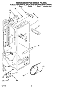 REFRIGERATOR LINER PARTS Diagram and Parts List for KSRA22CNWH02  KitchenAid Refrigerator
