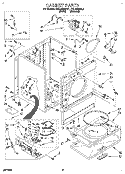 CABINET Diagram and Parts List for RGL4636BL1  Roper Dryer
