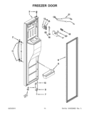 FREEZER DOOR Diagram and Parts List for WRS537SIAF00  Whirlpool Refrigerator