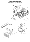 LOWER DISHRACK Diagram and Parts List for DU945PWKB0  Whirlpool Dishwasher
