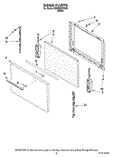 DOOR PARTS, OPTIONAL PARTS (NOT INCLUDED) Diagram and Parts List for CGRP305TDW0  Magic Chef Range