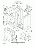 CABINET PARTS Diagram and Parts List for YWED5500XL0  Whirlpool Dryer