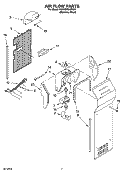 AIR FLOW PARTS Diagram and Parts List for 6GS5SHGXRS01  Whirlpool Refrigerator