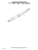 LOWER WASHARM PARTS Diagram and Parts List for WDF310PLAD0  Whirlpool Dishwasher