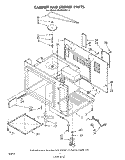 CABINET AND STIRRER Diagram and Parts List for MW8650XL2  Whirlpool Microwave