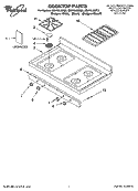 COOKTOP PARTS Diagram and Parts List for GS470LEMB3  Whirlpool Range