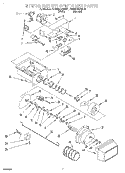 MOTOR AND ICE CONTAINER Diagram and Parts List for 4ED25DQXDW01  Whirlpool Refrigerator
