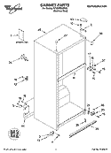 CABINET PARTS Diagram and Parts List for GT2SHMXMS00  Whirlpool Refrigerator