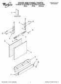 DOOR AND PANEL PARTS Diagram and Parts List for DU1101XTPBB  Whirlpool Dishwasher