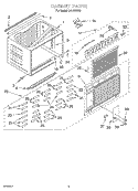 CABINET Diagram and Parts List for CA15WCK0  Crosley Air Conditioner