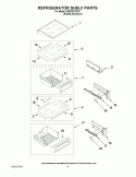 REFRIGERATOR SHELF PARTS Diagram and Parts List for KSSO42FTX04  KitchenAid Refrigerator
