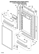 REFRIGERATOR DOOR PARTS Diagram and Parts List for KBRS36FMX02  KitchenAid Refrigerator