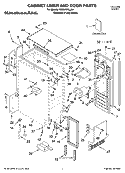 CABINET LINER AND DOOR PARTS Diagram and Parts List for KUIA15PLLS4  KitchenAid Ice Maker