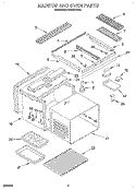 MAINTOP AND OVEN Diagram and Parts List for RS373PXW3  Whirlpool Range