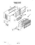 CABINET Diagram and Parts List for ACP802XP0  Whirlpool Air Conditioner