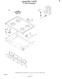 COOK TOP Diagram and Parts List for SF3100SKW0  Whirlpool Range