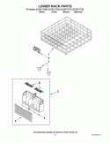 LOWER RACK PARTS Diagram and Parts List for DU1301XTVB4  Whirlpool Dishwasher