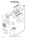 ICEMAKER PARTS Diagram and Parts List for ED5KVEXVB01  Whirlpool Refrigerator