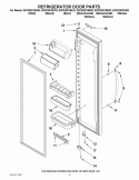 REFRIGERATOR DOOR PARTS Diagram and Parts List for KSCS25FVBT02  KitchenAid Refrigerator