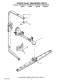 UPPER WASH AND RINSE PARTS Diagram and Parts List for WDF730PAYM2  Whirlpool Dishwasher