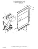 INNER DOOR PARTS Diagram and Parts List for KUDE50CXSS8  KitchenAid Dishwasher