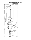BRAKE AND DRIVE TUBE Diagram and Parts List for 4LA6300XYN0  Whirlpool Washer