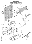 UNIT PARTS Diagram and Parts List for RT16DKYKQ03  Roper Refrigerator