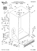 CABINET, LITERATURE Diagram and Parts List for 4YGD27DCHT00  Whirlpool Refrigerator